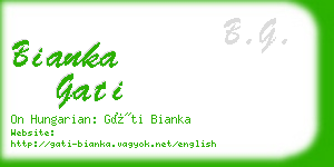 bianka gati business card